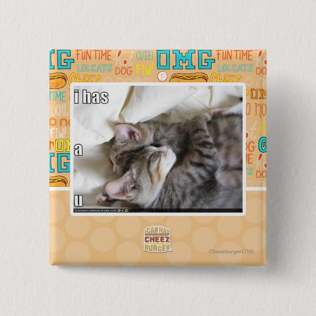 Macaron Carré 5 Cm I a un u (Devant)