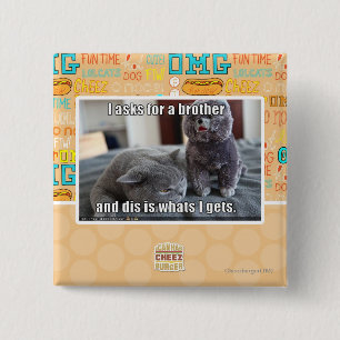 Macaron Carré 5 Cm I demande un frère