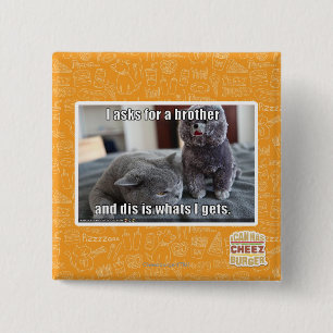 Macaron Carré 5 Cm I demande un frère