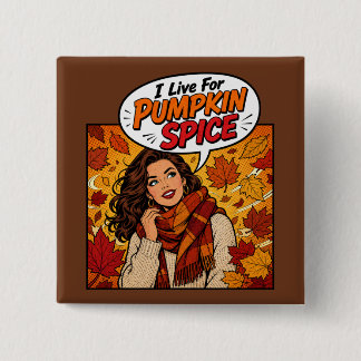 Macaron Carré 5 Cm I live for Pumpkin Spice