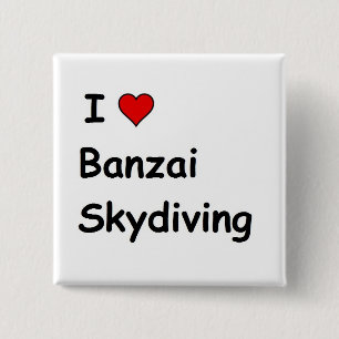 Macaron Carré 5 Cm I Love Banzai Skydiving