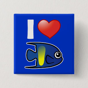 Macaron Carré 5 Cm I Love Yellowbar Angelfish