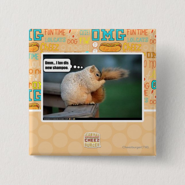 Macaron Carré 5 Cm I nouveau shampooing du luv DIS (Devant)