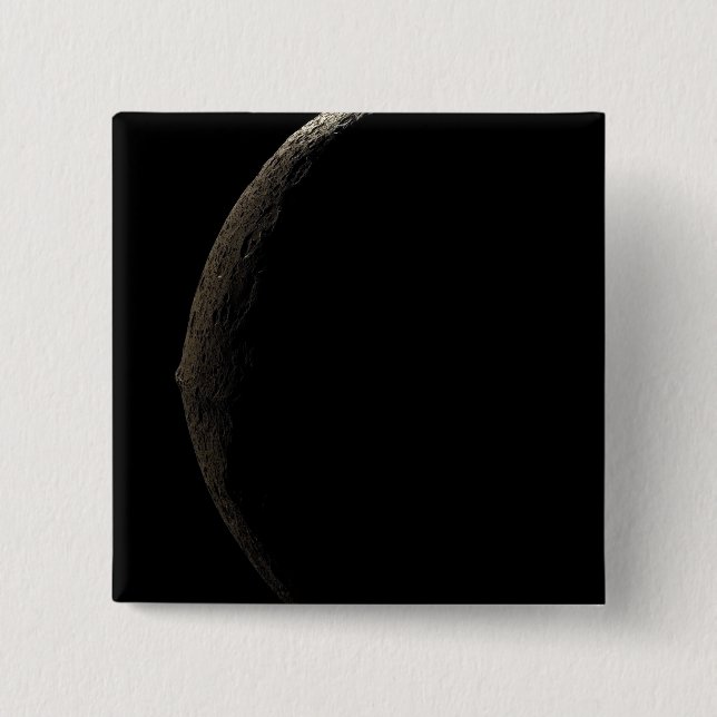 Macaron Carré 5 Cm Iapetus de la lune de Saturne (Devant)