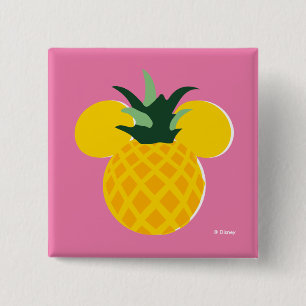 Macaron Carré 5 Cm Icône Mickey Mouse Ananas