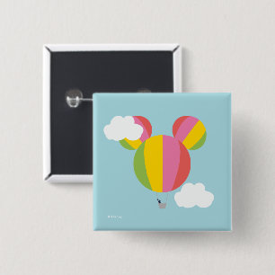 Macaron Carré 5 Cm Icône Montgolfière Mickey Mouse