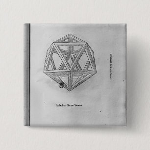 Macaron Carré 5 Cm Icosahedron, de 'De Divina Proportione'