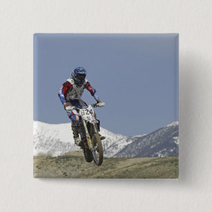 Macaron Carré 5 Cm Idaho, course de motocross, course de moto