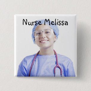 Macaron Carré 5 Cm Identification professionnelle Médicale