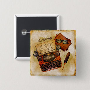 Macaron Carré 5 Cm Il Est Écrit Vintage