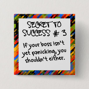 Macaron Carré 5 Cm Il n'est pas temps de paniquer encore