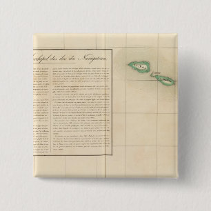 Macaron Carré 5 Cm Îles Samoans Océanie no 41