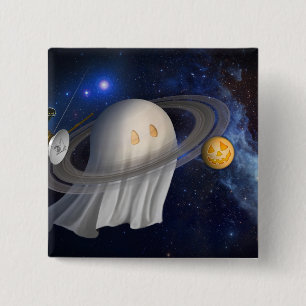 Macaron Carré 5 Cm Illustration de Halloween d'un artiste