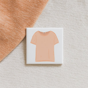 Macaron Carré 5 Cm Illustration de T-shirt pêche minimaliste