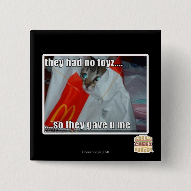 Macaron Carré 5 Cm ils n'ont eu aucun toyz (Devant)