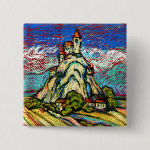 Macaron Carré 5 Cm Imaginaire Hill Castle