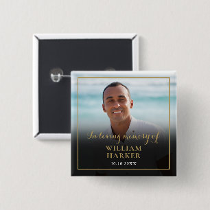 Macaron Carré 5 Cm In Loving Memory Funeral Photo