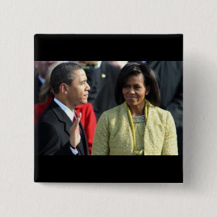 Macaron Carré 5 Cm Inauguration 2009 du Président Barack Obama