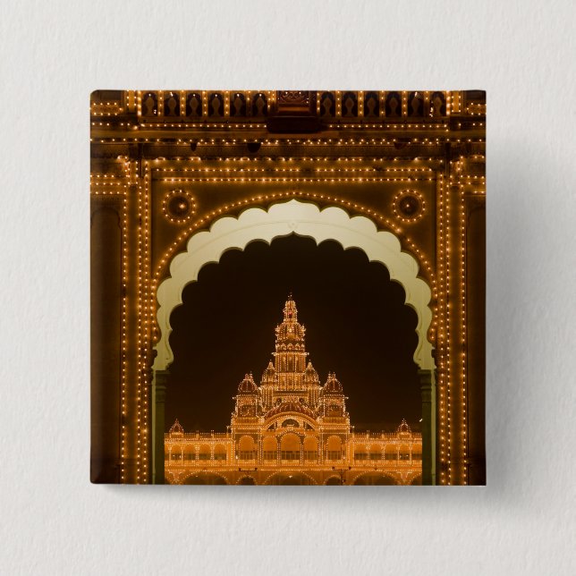 Macaron Carré 5 Cm INDE, Karnataka, Mysore : Palais du Majaraja (b. 3 (Devant)