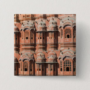 Macaron Carré 5 Cm INDE, Rajasthan, Jaipur : Hawa Mahal (Palais des