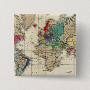 Macaron Carré 5 Cm Indépendance des États-Unis 1783 AD