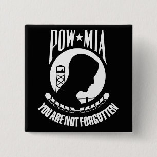 Macaron Carré 5 Cm Indicateur POW-MIA