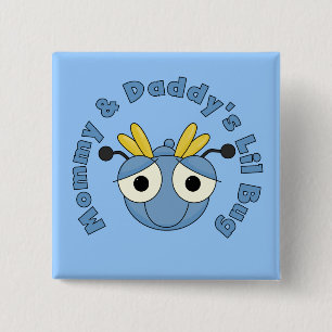 Macaron Carré 5 Cm Insecte de Lil de maman et de papa