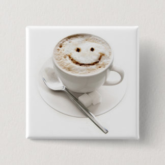 Macaron Carré 5 Cm Insigne de bouton d'amusement de HealthyCoffee
