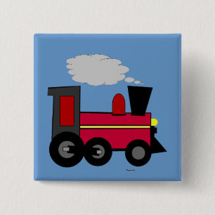 Macaron Carré 5 Cm Insigne de bouton de train