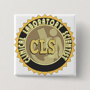 MACARON CARRÉ 5 CM INSIGNE DE CLS - SCIENTIFIQUE CLINIQUE DE