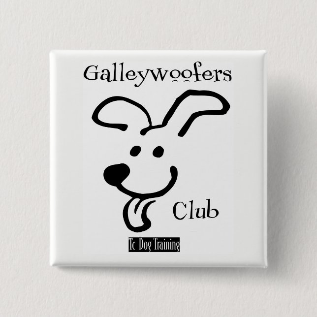 Macaron Carré 5 Cm Insigne de Galleywoofers (Devant)