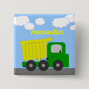 Macaron Carré 5 Cm Insigne du bouton du camion