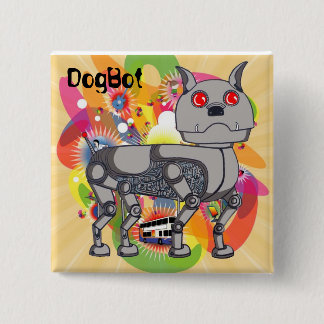 Macaron Carré 5 Cm Insigne génial de DogBot