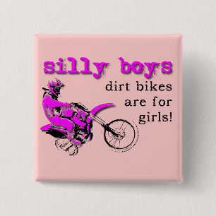 Macaron Carré 5 Cm Insigne idiot de bouton de motocross de vélo de