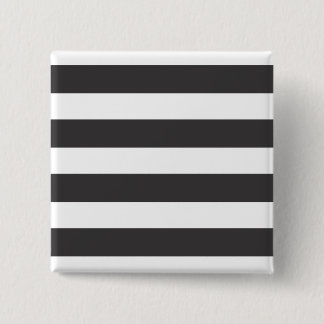Macaron Carré 5 Cm Insigne noir et blanc de bouton de rayures