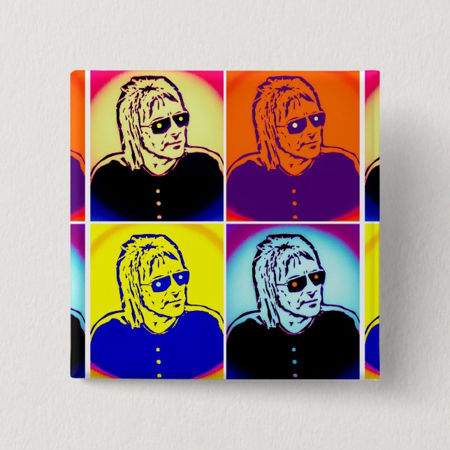 Macaron Carré 5 Cm Insigne Paul Weller de Paul Weller (Devant)