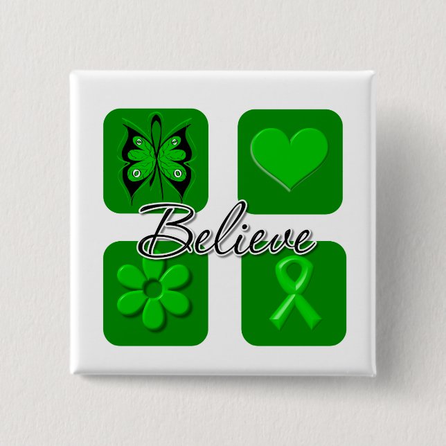 Macaron Carré 5 Cm Inspirational Believe - Prise en charge SCT et BMT (Devant)