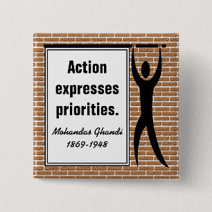 Macaron Carré 5 Cm Inspire à l'action (bouton Carré)