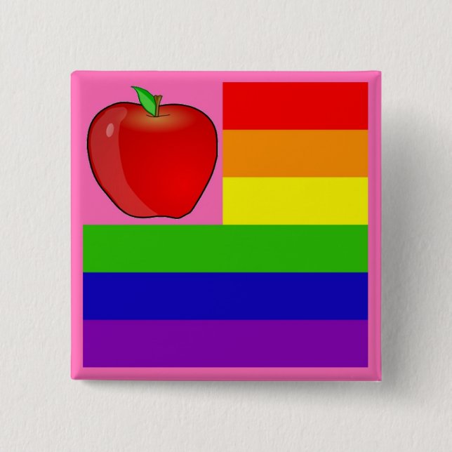 Macaron Carré 5 Cm Instruisez le bouton d'égalité (Devant)