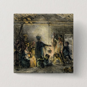 Macaron Carré 5 Cm Intérieur de la hutte d'un mineur de charbon