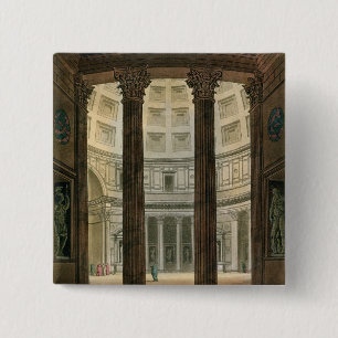 Macaron Carré 5 Cm Intérieur du Panthéon, Rome, de 'Le Costume A