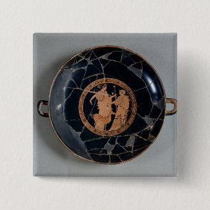 Macaron Carré 5 Cm Intérieur d'un rouge-chiffre tasse de grenier