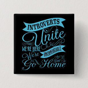 Macaron Carré 5 Cm Introverts unissent le bouton
