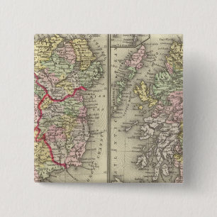 Macaron Carré 5 Cm Irlande, Écosse