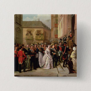 Macaron Carré 5 Cm Isabella II de l'Espagne et de son mari