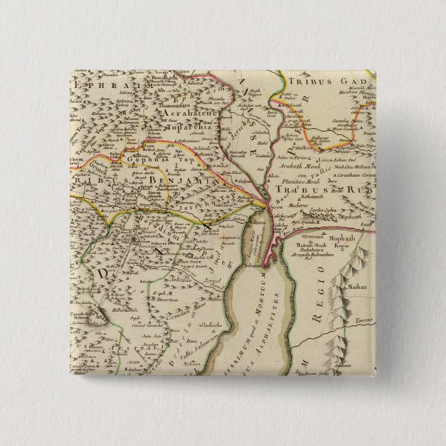 Macaron Carré 5 Cm Israël et la Palestine (Devant)