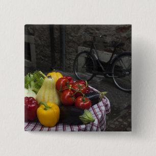 Macaron Carré 5 Cm Italie, province de Brescia, Gargnano. Tableau ave