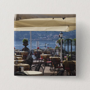 Macaron Carré 5 Cm Italie, province de Côme, Bellagio. Café au bord d