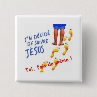 Macaron Carré 5 Cm j ai decide de suivre jesus