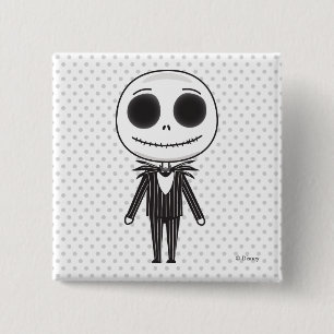 Macaron Carré 5 Cm Jack Skellington Emoji